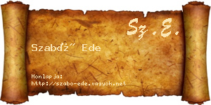 Szabó Ede névjegykártya