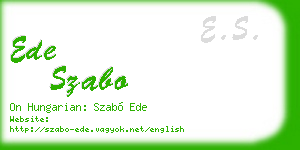 ede szabo business card